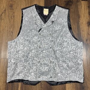 Vintage Wah Maker Vest Mens XXL Frontier Clothing Gambler Saloon Cowboy Western